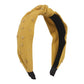 F382 Fashion Fabric Temperament Headband Simple Elegant Sweet Knotted Hair Accessories Solid Color Retro Headband Women