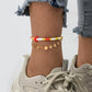 A91 Bohemian Ethnic Trend Anklet Handmade Beaded Simple Foot Decoration Fashion Creative Accessories