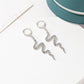 Earrings Creative Snake Earrings Women's Frosty Long Diamond Earrings Personality Simple Wave Earrings