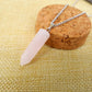 Natural stone crystal hexagonal column bullet necklace fashion creative white turquoise clavicle chain birthstone series
