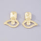 E1289 Simple Earrings Female Alloy Funny Eyes Rhinestone Earrings Geometric French Creative Earrings