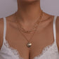 N11 jewelry multi-layer fashion rose letter necklace romantic temperament niche necklace female