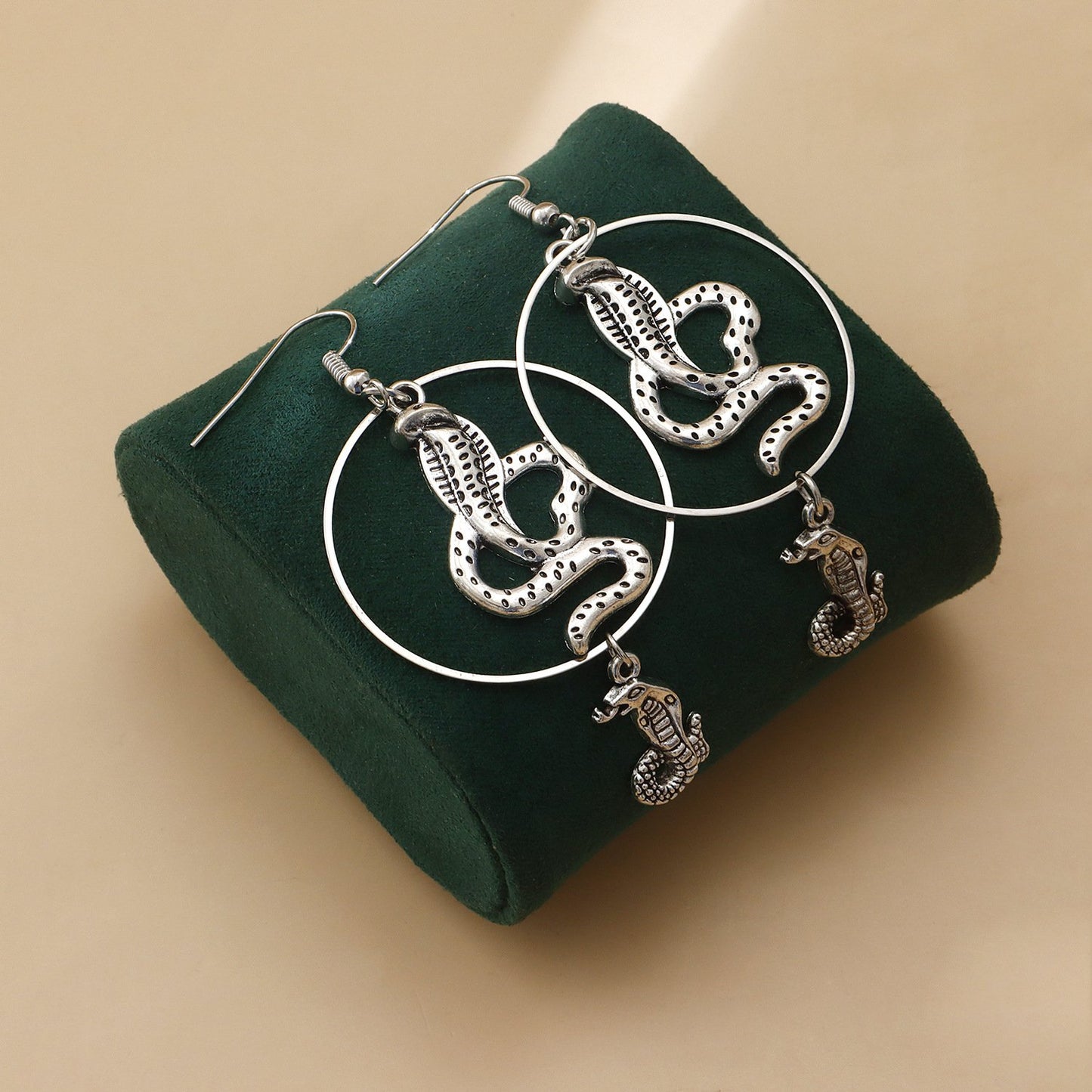 Jewelry bohemian retro trend snake earrings personality zodiac cobra ear hook earrings