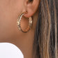 E144 Simple C-shaped fashion earrings metal twist braid exaggerated earrings punk night earrings for women