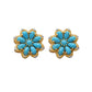 Explosive Bohemia Retro Turquoise Earrings Female Snow Flower Diamond Ancient Silver Earrings Jewelry