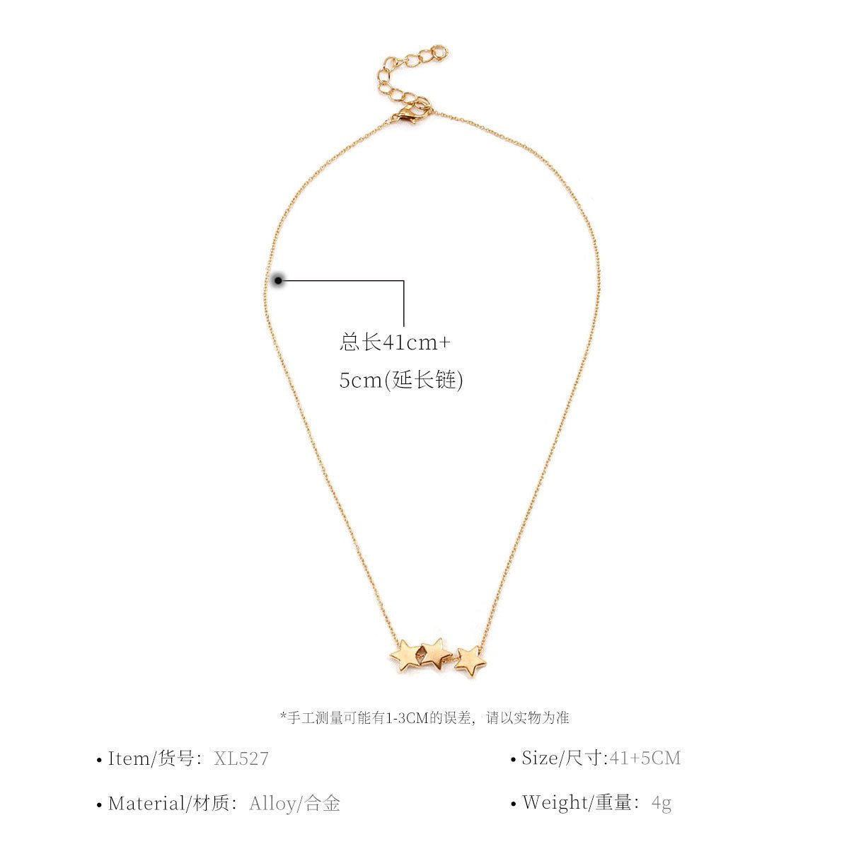 Jewelry Three Pendant Pendant Necklace Female Personality Creative Money Decoration Clavicle Chain