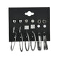 Earring Stud Set Silver 9 Pairs/Set Stud Earrings Circle Combination Set Jewelry Accessories