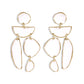 E8466 Exaggerated Irregular Alloy Drip Earrings ZA Simple Color Glaze Long Stud Earrings