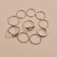 Vintage Alloy Resin Accessories Multi-Piece Ring Ethnic Turquoise Knuckle Rings Women Accessories