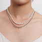 Jewelry simple double-layer imitation pearl clavicle chain necklace female niche design explosive beaded necklace