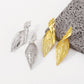 E1945ZA Geometric Irregular Distorted Leaf Earrings Exaggerated Cold Alloy Temperament Earrings Female