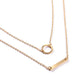 Popular Necklace Ring One Word Metal Rod Circle Necklace Female Thin Chain Clavicle Chain
