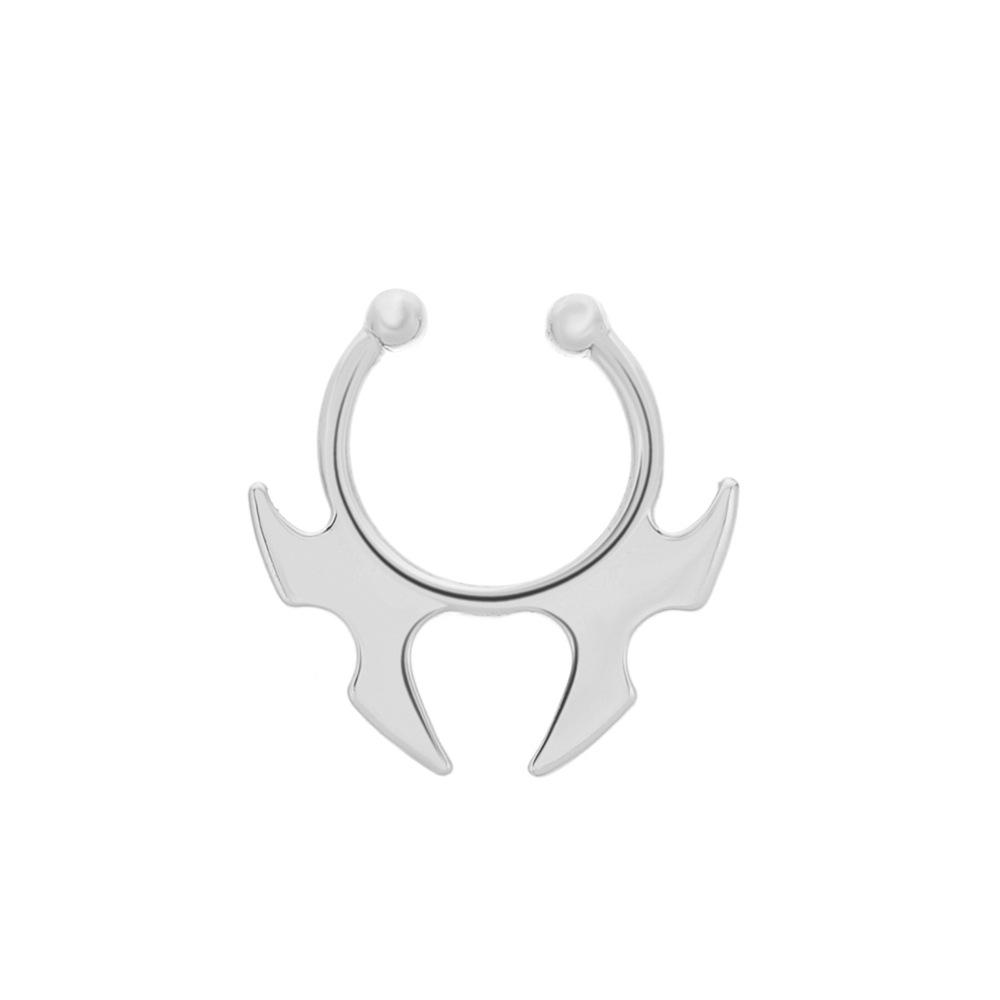 Piercing-free U-shaped horn nose clip fake nose ins fashion geometric bat nose ring puncture jewelry