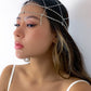 Ornament Mori Mesh Cross Headdress Female Bohemia Stitching Claw Chain Diamond Tassel Hair Accessories