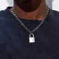 Jewelry explosion style simple lock pendant necklace unisex men and women gift necklace