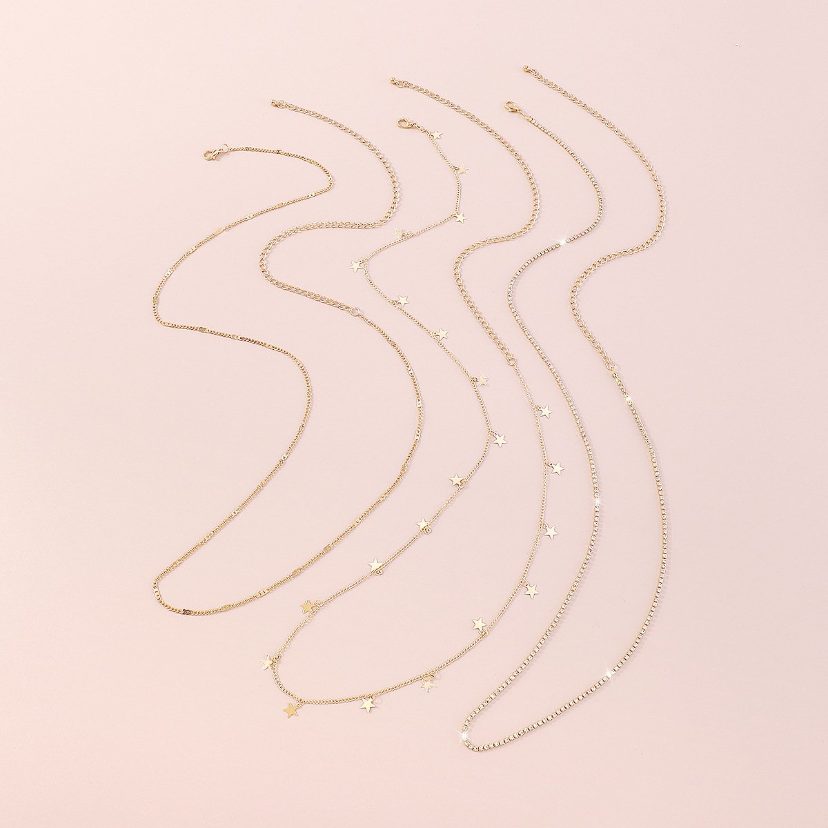 C356 Sexy claw chain rhinestone alloy waist chain sweet cool hot girl five-pointed star simple bikini body chain