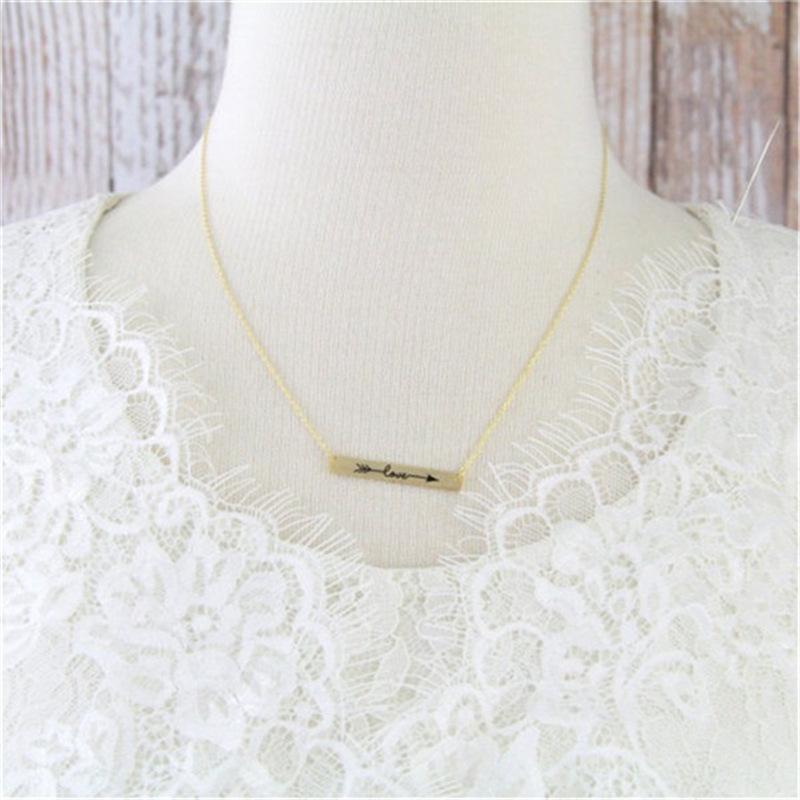 Pure handmade fashion "love" letter necklace necklace female