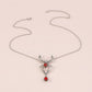 N7763 creative personality necklace ruby spider pendant glass diamond necklace halloween party necklace