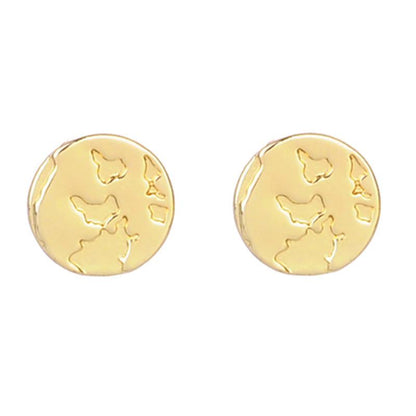 Popular earrings simple personality world map earrings map earrings