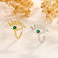 ins devil's eye ring female retro fashion micro-inlaid zircon geometric opening index finger ring eye ring