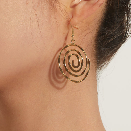 Jewelry Fashion Creative Hollow Round Swirl Earrings Women's Trendy Earrings