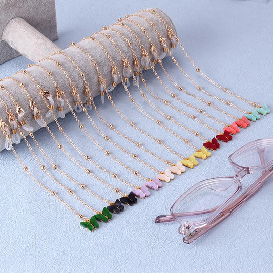 Glasses chain mask hanging chain fashion popular butterfly glasses hanging chain sun glasses chain