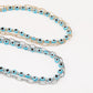 N179 Bohemian Double Layer Necklace Devil's Eye Beaded Creative Necklace Punk Trendy Women's Necklace
