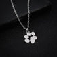 Jewelry Cute Animal Dog Paw Small Pendant Clavicle Necklace Accessories X837