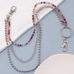 Jewelry creative color crystal multi-layer pants chain all-match geometric accessories chain body chain