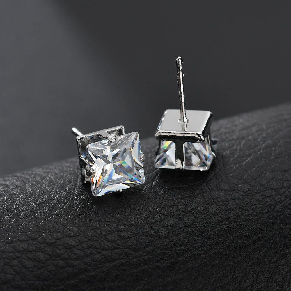 Heart earrings six-claw zircon stud earrings crystal 6 pairs stud earrings gifts