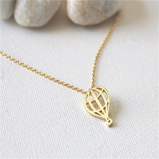 Simple and versatile female collarbone chain trendy temperament hot air balloon necklace explosive jewelry