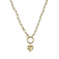 Fashion Alloy Peach Heart Pendant Necklace Simple CCB Imitation Pearl Necklace Accessories