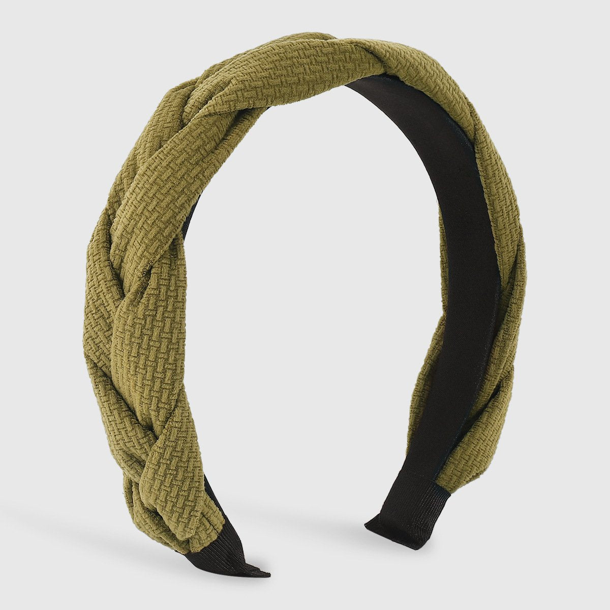 F5222 Retro Personality Twist Braid High Skull Top Headband Wide Border Flannel Simple Solid Color Fashion Headband