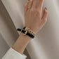 Dongdaemun Fashion Leather Chain Necklace A Two-Wear Trendy Personality Necklace Personality Design Bracelet for Women