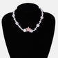 Ins temperament all-match acrylic dripping oil smiling face necklace baroque pearl chain fashion collarbone chain