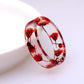 Retro Hand Jewelry Creative Handmade Dried Flower Wafer Transparent Resin Multicolor Ring Popular Jewelry