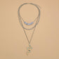 Fashion Alloy Snake Necklace Retro Ethnic English Alphabet Necklace Clavicle Chain Accessories