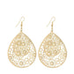 Double-layer size water drop hollowed out vintage all-match earrings Indian ladies earrings