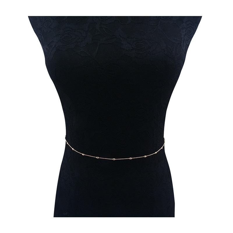 Metal Chain Bead Waist Chain Summer Simple Fashion Bikini Body Chain Navel Chain Accessories