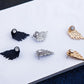 Retro Three-dimensional Angel Wings Stud Earrings Feather Diamond Alloy Piercing Stud Earrings