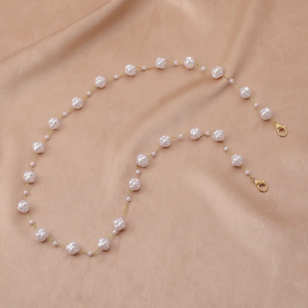 Baroque special-shaped pearl flower mask chain simple temperament design sense glasses chain anti-lost chain accessories