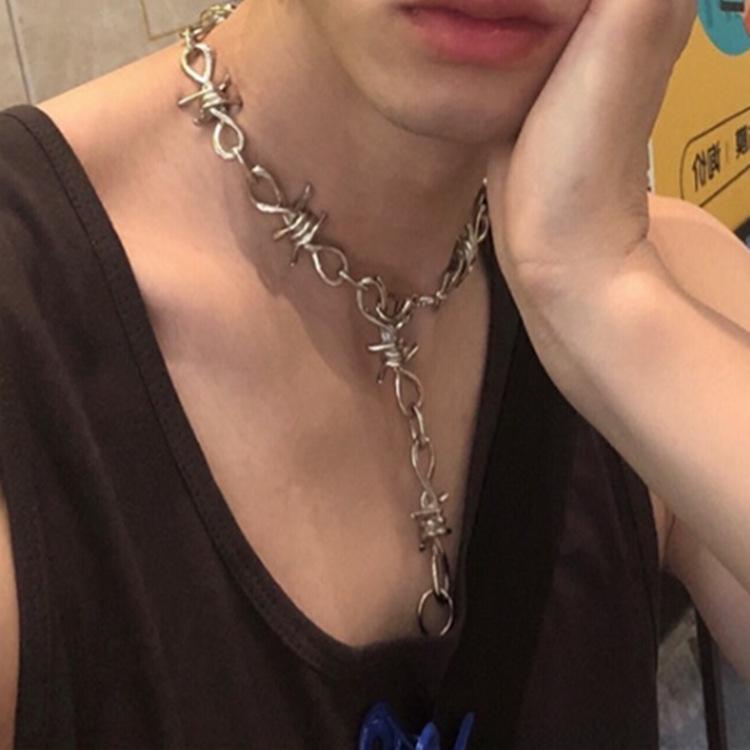 Thorn Necklace Prickly Indifferent Men's and Women's Design Blade Pendant Cool Soil Cool National Tide Necklace