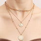 Jewelry trend multi-layer ins coin pendant necklace female niche design sense light luxury necklace