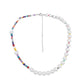 Trendy Creative Asymmetric Beads Imitation Pearl Necklace Fashion Colorful Elegant Lovely Necklace for Men and Women