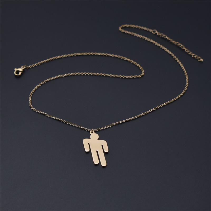 Mini Sportsman Necklace Punk American Billy Rock Music Rapper Singer Figure Icon Titanium Steel