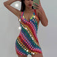 Jewelry Sexy Colorful Sequins Braided Bikini Body Chain Creative Stitching Skirt Clothes Women