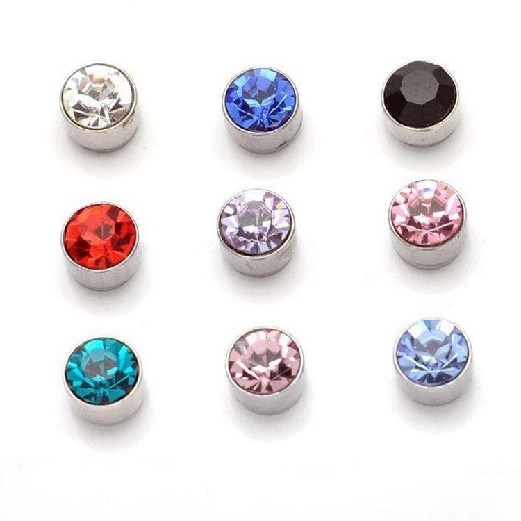 Unisex Zircon Rhinestone Magnet Suction Earrings Flash Diamond No Pierced Earrings 2 Yuan Jewelry