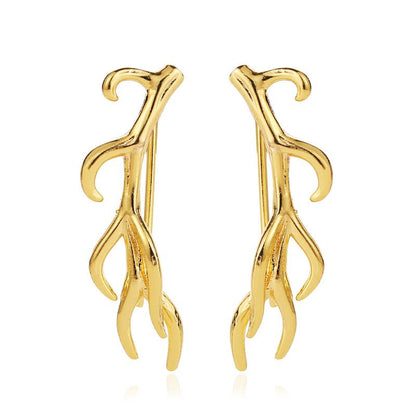 Earrings Creative Fashion Branch Earrings Creative Irregular Ear Studs Men and Women Ear Hanging Ear Hooks