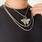 Jewelry Metal Texture Full Diamond Big Butterfly Necklace Hip Hop Simple Diamond Chain Men's and Women's Necklace