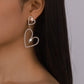 1475 Fashion Atmosphere Earrings Heart Rhinestone Geometric Irregular Earrings Xiaoxiang Retro Earrings